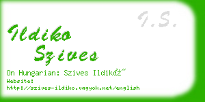 ildiko szives business card